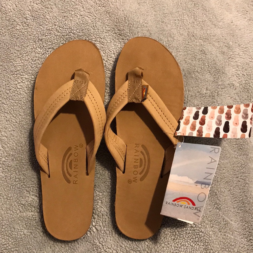 NWT Rainbow Flip Flops